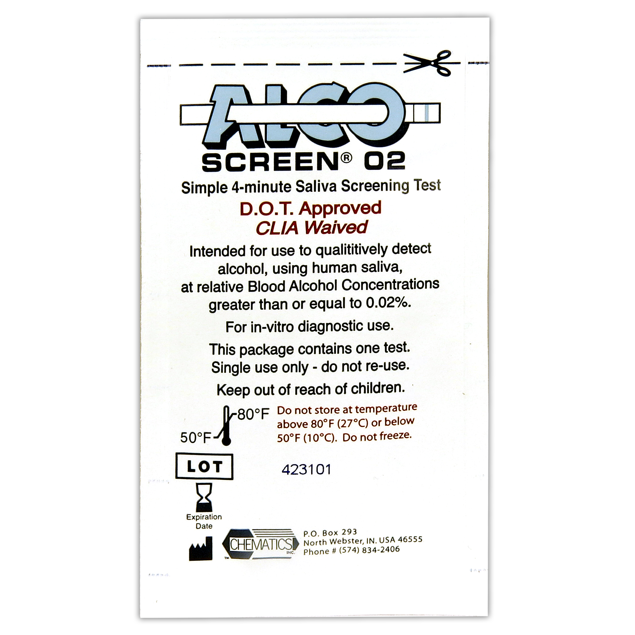 Alco Screen 02 Saliva Test DOT Approved
