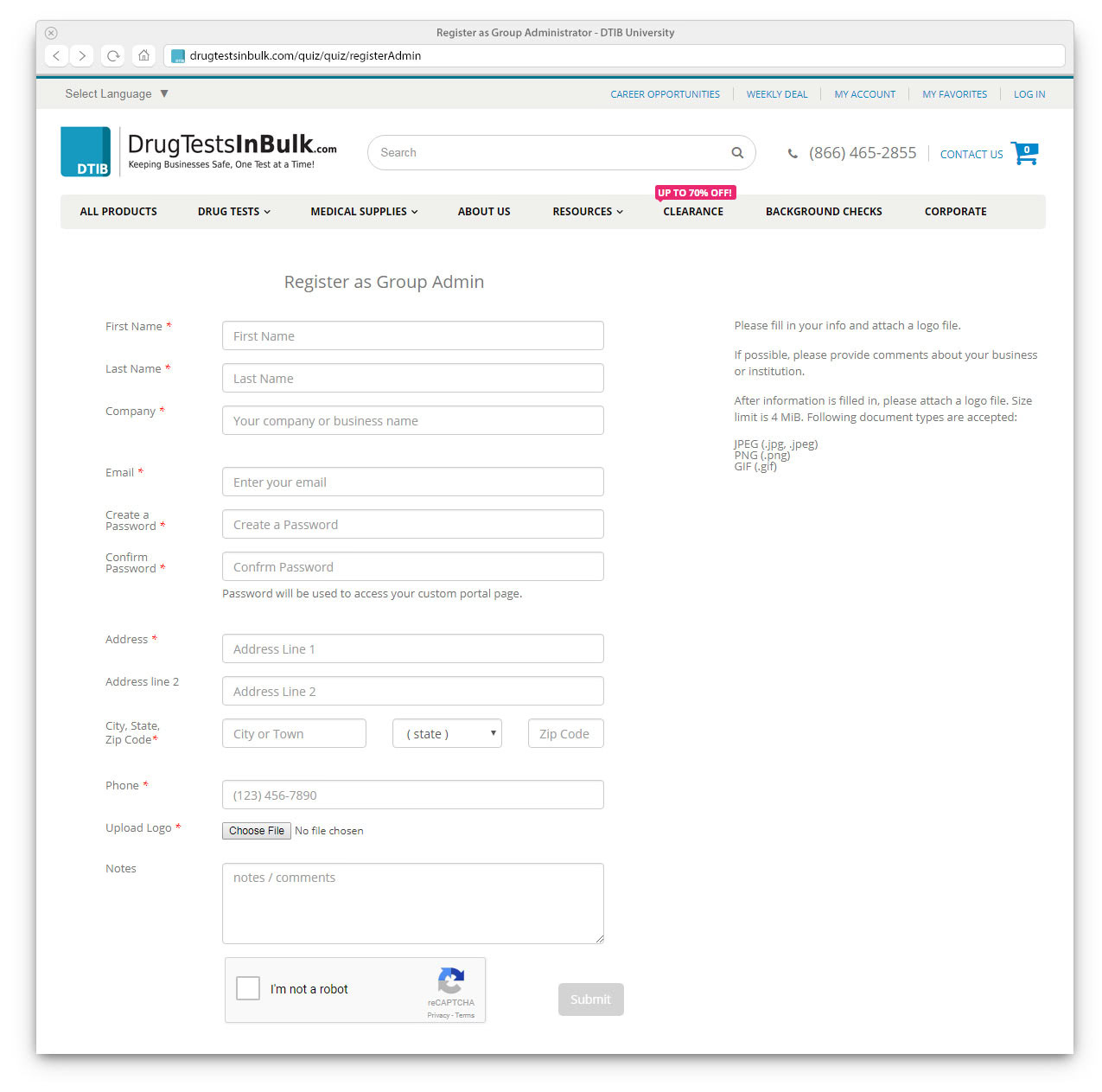 Register as Admin - DTIB University